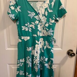 Mia Chica Teal Floral Kids Dress